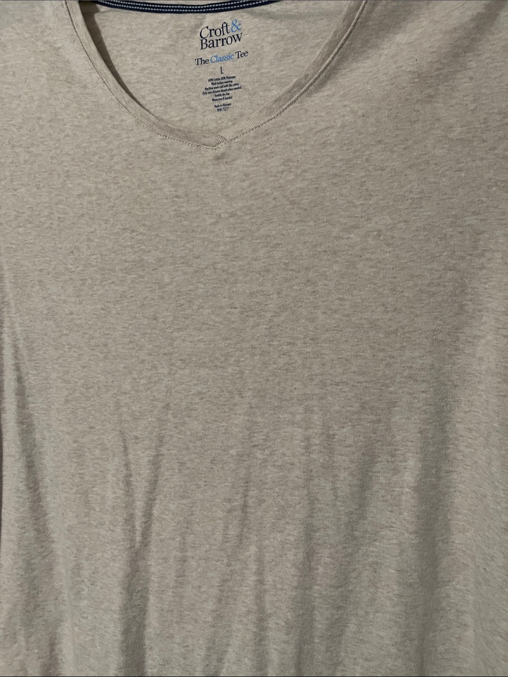 Croft & Barrow V-Neck Tee in sand color